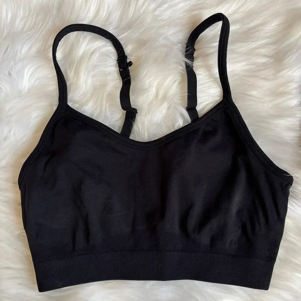 Athleta NWT Black Renew Compression Support Low Impact Sports Bra XS D-DD